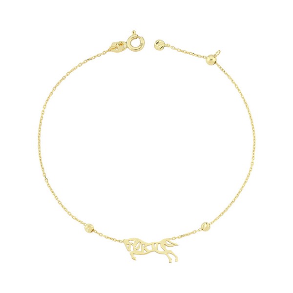 
	Gold Horse Design Bracelet, 