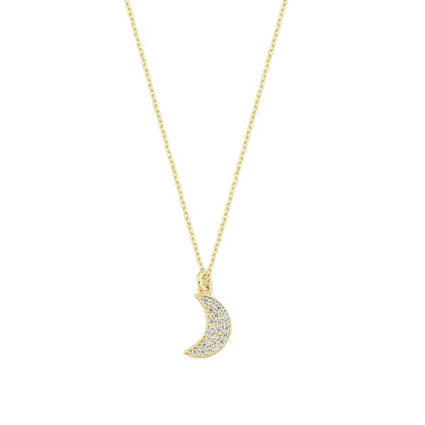 
	Gold Moon Design Necklace, 