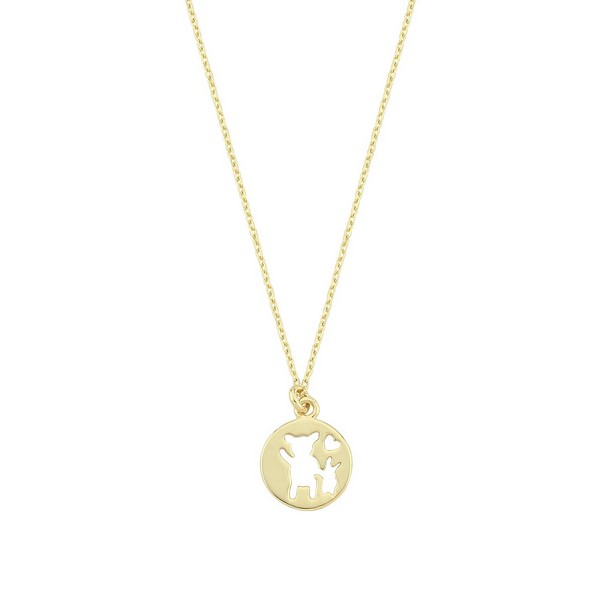 
	Gold Teddy Bear Design Necklace, 