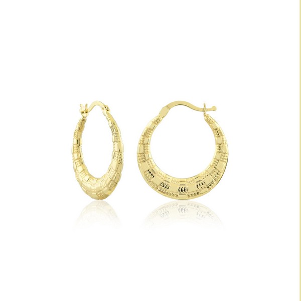 
	Gold Spotted Hoop Earrings 21.75 mm  2.8 mm, 