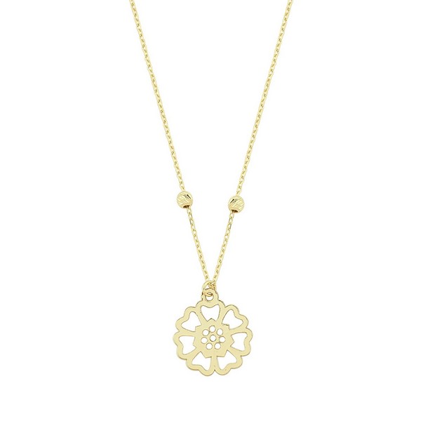 
	Gold Flower Design Necklace, 