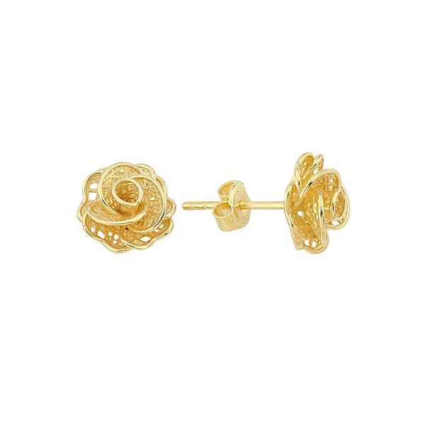 
	Gold Flower Design Earrings