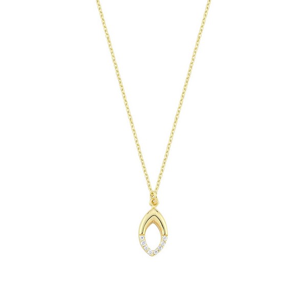 
	Gold Ellipse Design Necklace, 