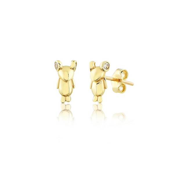 
	Gold Mouse Design Earrings