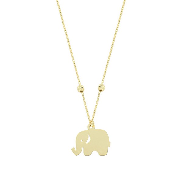 
	Gold Elephant Design Necklace, 
