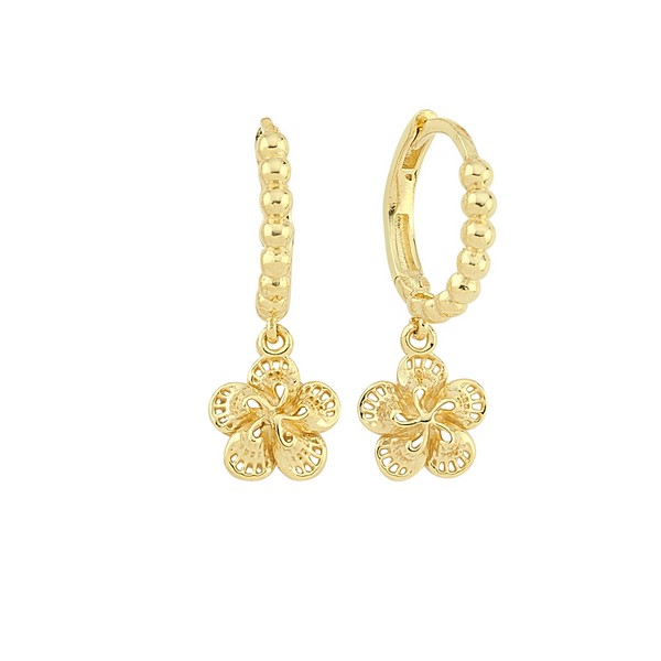 
	Gold Fusion Flower Design Earrings, 