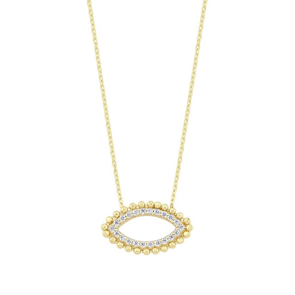 
	Gold Eye Design Necklace, 