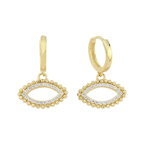 
	Gold Eye Design Earrings, 