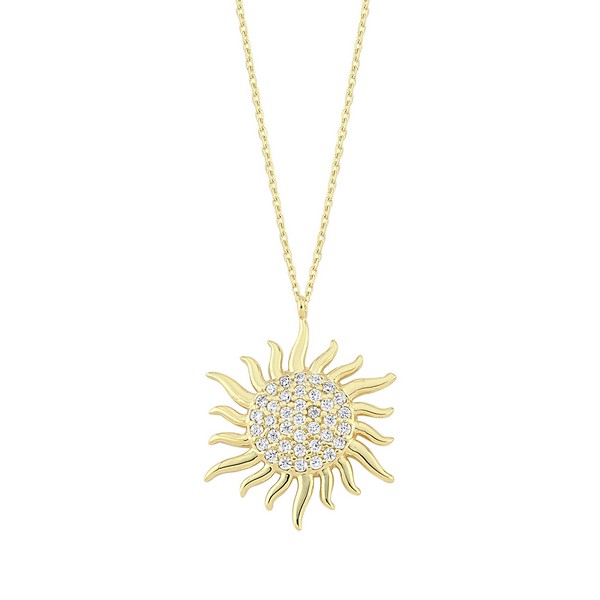 
	Gold Sun Design Necklace, 