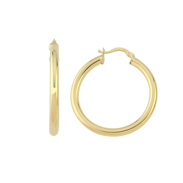 
	Gold Hoop Earrings 35mm-3.4mm
