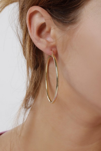 
	Gold Hoop Earrings 55 mm-2.9 mm, 