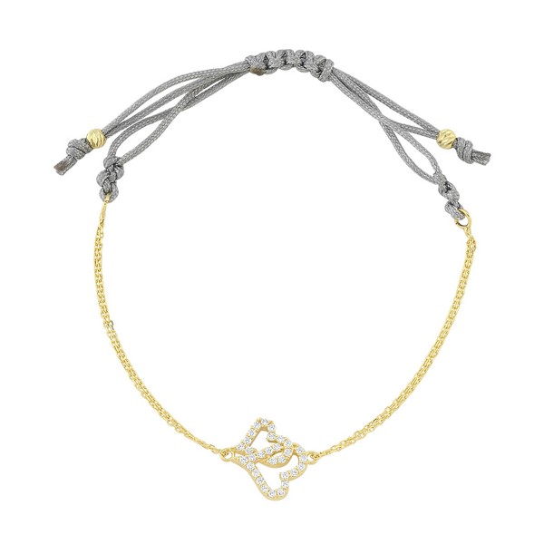 
	Gold Intertwined Heart Design Gray Bracelet
