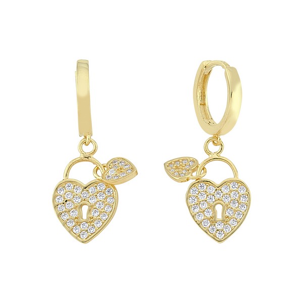 
	Gold Heart Design Earrings, 