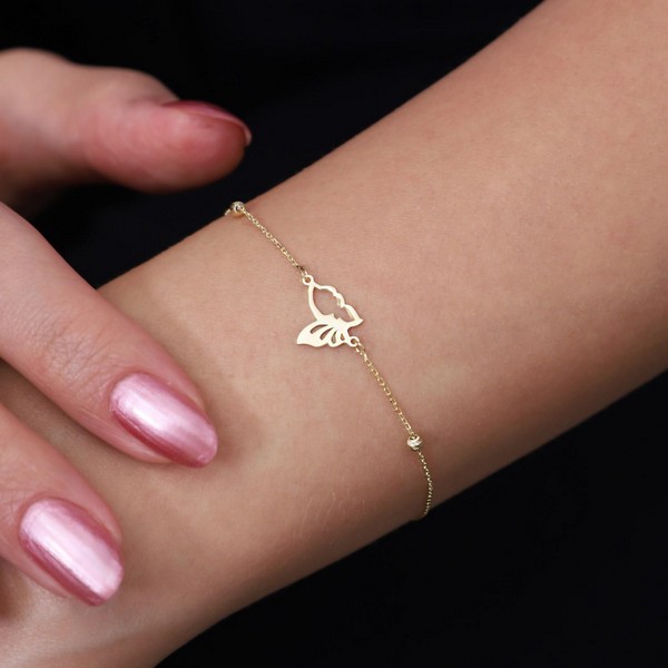 
	Gold Butterfly Design Bracelet, 