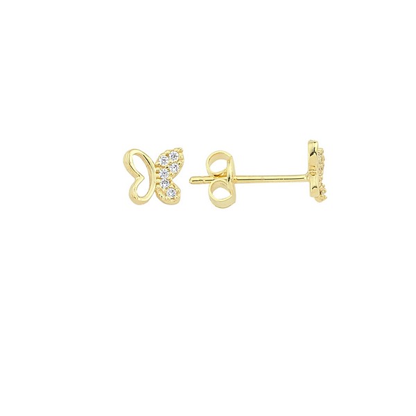 
	Gold Butterfly Design Earrings, 