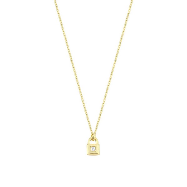 
	Gold Lock Design Necklace