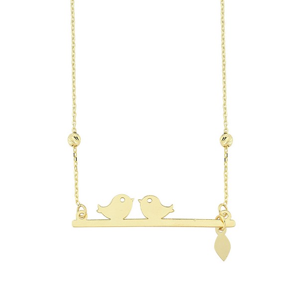 
	Gold Birds Design Necklace, 