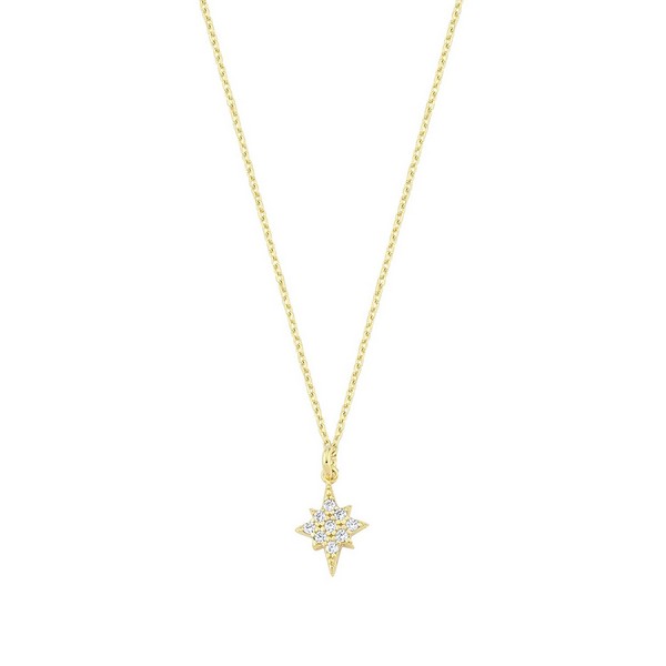 
	Gold North Star Design Necklace, 