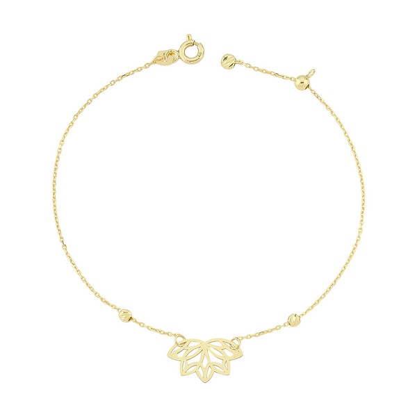 
	Gold Lotus Design Bracelet, 