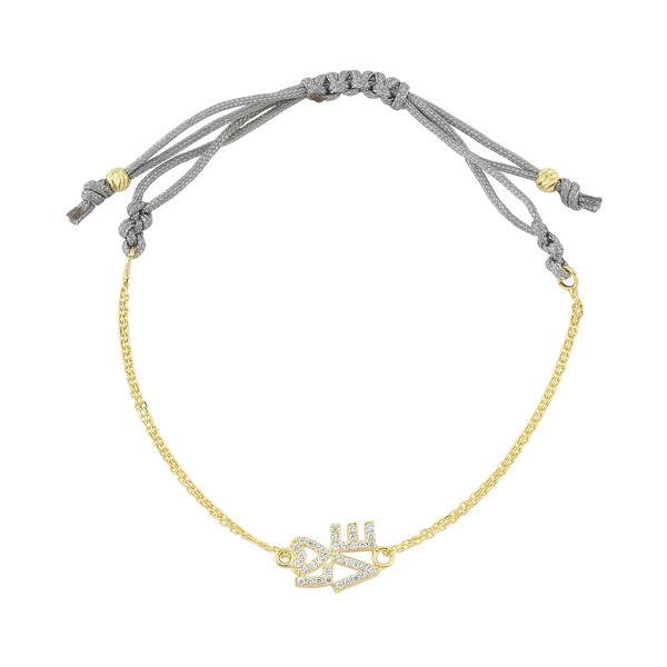 
	Gold Love Design Gray Bracelet, 