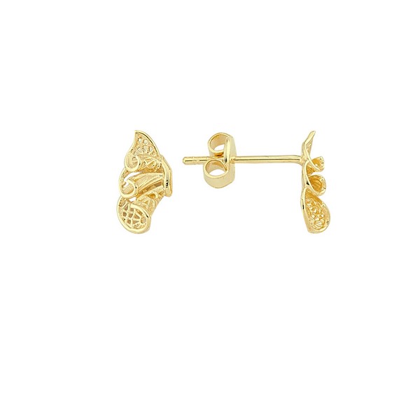 
	Gold Angel Wing Design Earrings, 