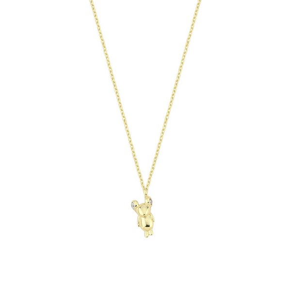 
	Gold Minimal Mouse Design Necklace, 