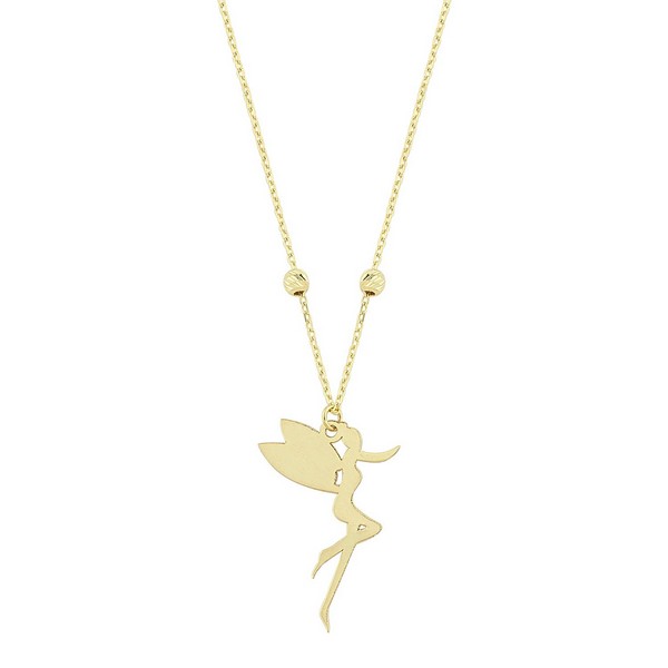 
	Gold Fairy Girl Design Necklace, 