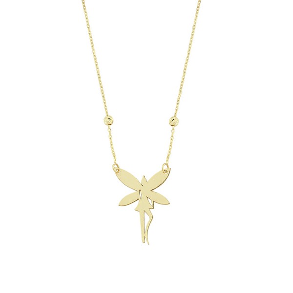 
	Gold Fairy Girl Design Necklace, 