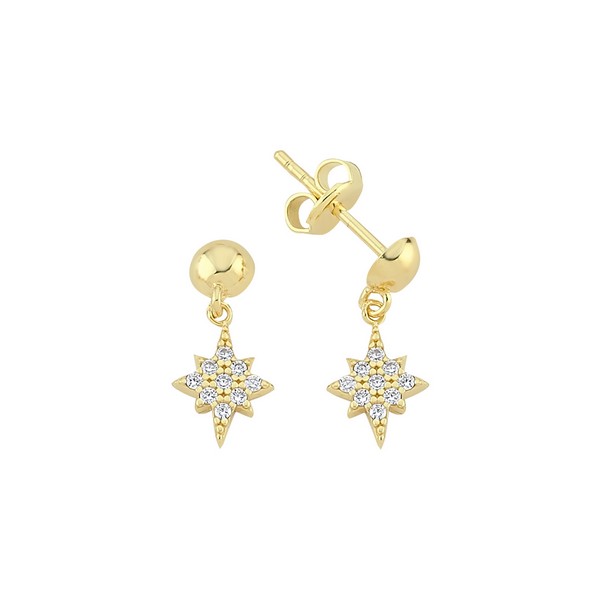 
	Gold Polaris Design Earrings, 
