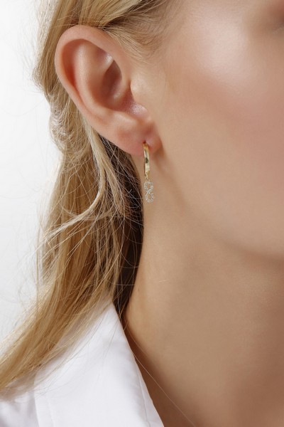 
	Gold Infinity Design Dangle Earrings