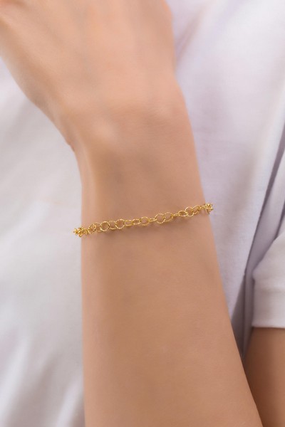 
	Gold Triche Chain Design Bracelet, 