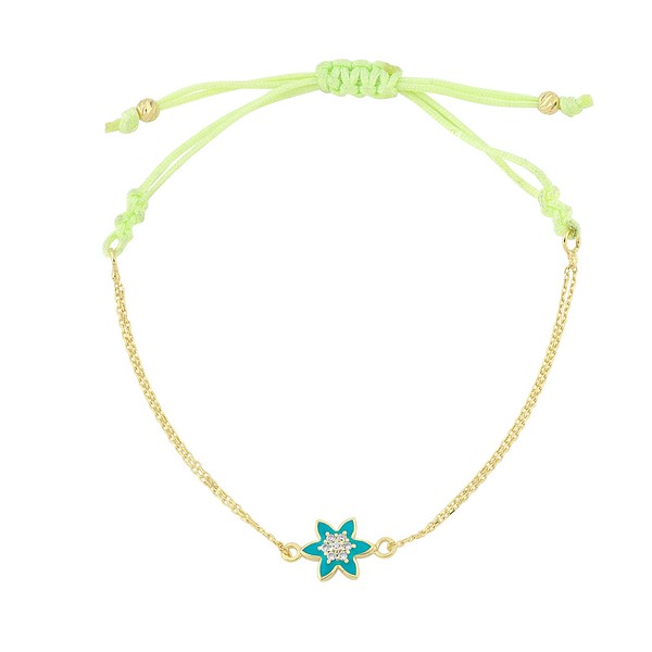 
	Gold Turquoise Floral Design Light Green Bracelet, 
