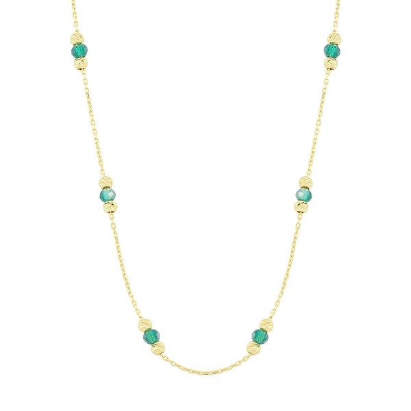 
	Gold Turquoise and Dorica Design Necklace