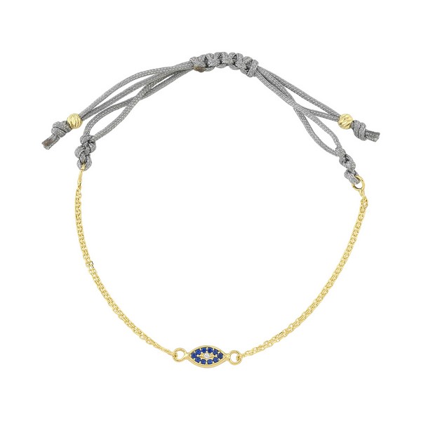 
	Gold Third Eye Design Gray Bracelet, 