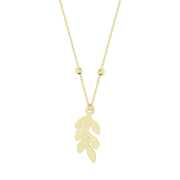 
	Gold Leaf Design Necklace, 