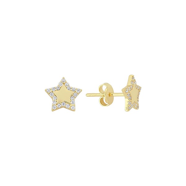 
	Gold Star Design Earrings