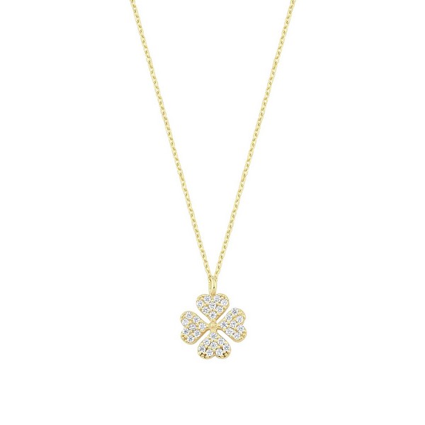 
	Gold Clover Design Necklace